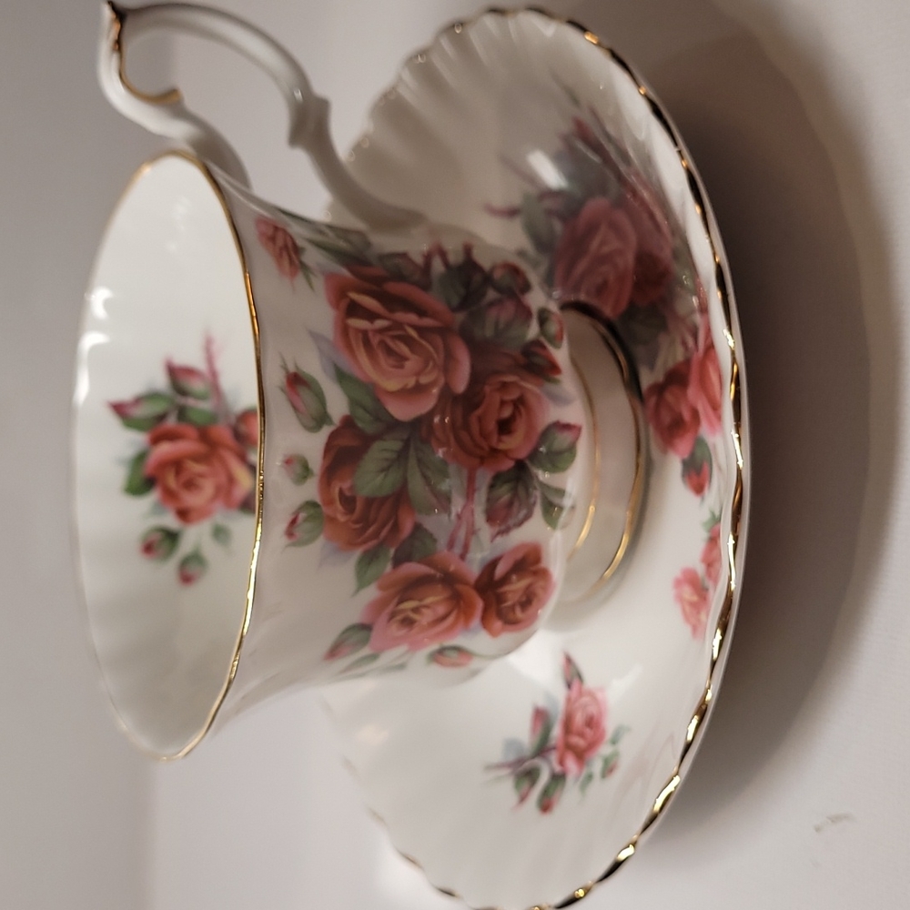 Royal Albert centennial rose  bone China  teacup and saucer  made in England